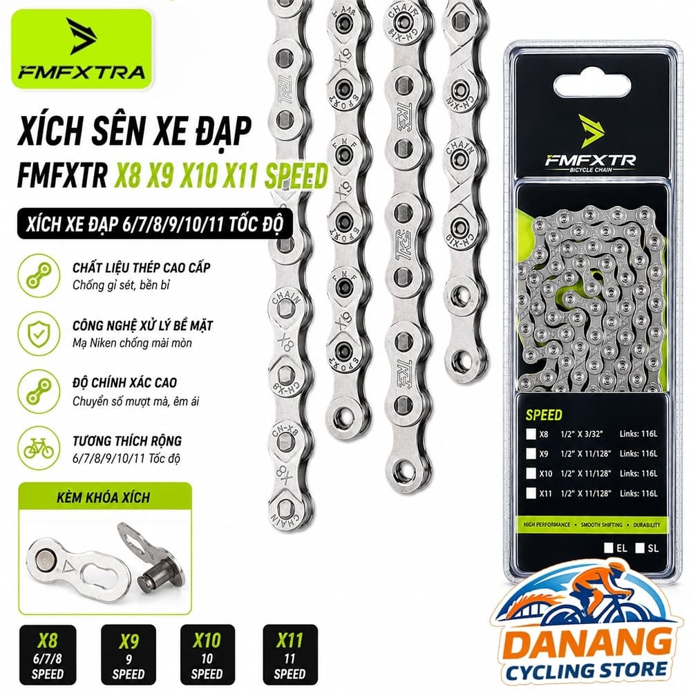 Xích Sên Xe Đạp FMFXTR X8 X9 X10 X11 Speed Xích Xe Đạp 6 7 8 9 10 11 Tốc Độ