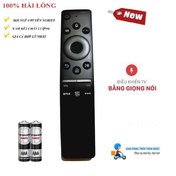 Điều khiển thay thế tương thích cho giọng nói tivi Samsung RU2019 các dòng tivi từ 2015 đến 2020 Hàng mới XỊN Tặng Pin