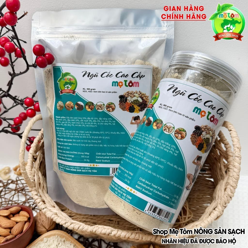 500GRAM BỘT NGŨ CỐC TĂNG CÂN MẸ TÔM 17 HẠT MỊN NGON DỄ UỐNG (CÓ XUẤT HÓA ĐƠN CÔNG TY)