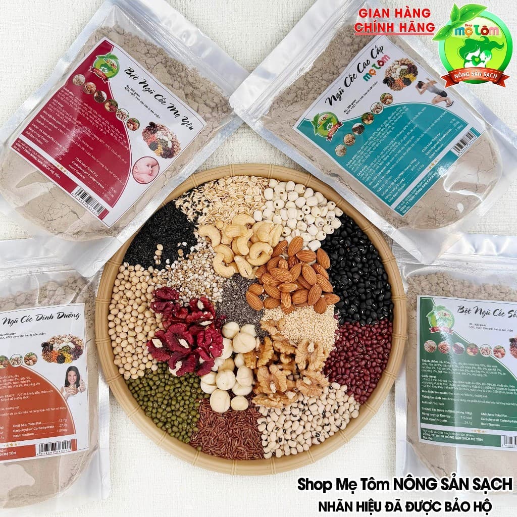 500Gram BỘT NGŨ CỐC CAO CẤP MẸ TÔM 17 LOẠI HẠT TĂNG CÂN LỢI SỮA GIẢM CÂN NỘI TIẾT TỐ GYM (CÓ XUẤT HÓA ĐƠN CÔNG TY)