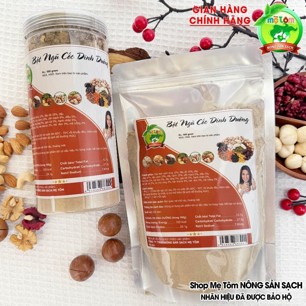 500GRAM BỘT NGŨ CỐC DINH DƯỠNG HẠT SHOP MẸ TÔM GỒM 17 HẠT S.Ữ.A HẠT NGŨ CỐC (CÓ XUẤT HÓA ĐƠN CÔNG TY)