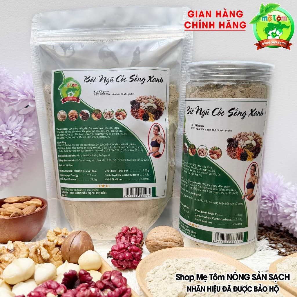 500GRAM NGŨ CỐC SỐNG XANH NGŨ CỐC GIẢM CÂN KHÔNG ĐƯỜNG GỒM CÁC LOẠI HẠT ĐẬU HẠT DINH DƯỠNG 17 HẠT MẸ TÔM (CÓ XUẤT VAT)