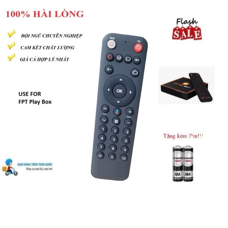 Remote Điều khiển thay thế tương thích cho FPT Play Box giọng nói TV Box FPT Play Box 2018 2019 2020 Hàng mới