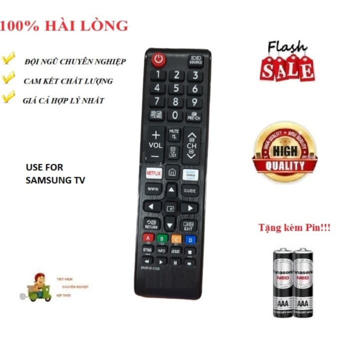 Remote Điều khiển thay thế tivi Samsung cơ 2020 từ 2015 đến 2021 Hàng tốt tặng Pin