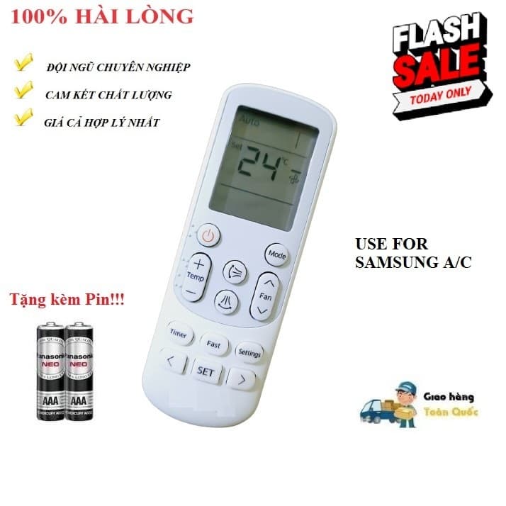 Remote Điều khiển thay thế tương thích điều hòa Samsung 6 LOẠI 1 & 2 chiều Inverter HÀNG mới Tặng Pin