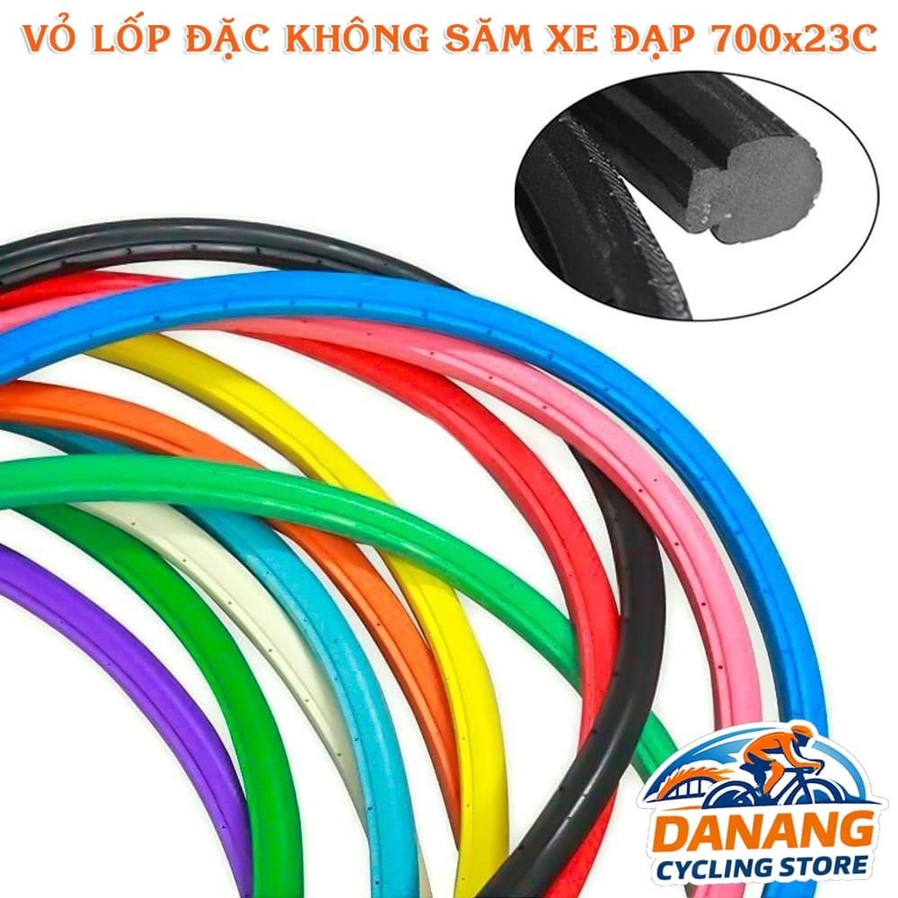 Lốp Đặc Xe Đạp 700x23C Không Săm Chống Xịt Dùng Cho Fixed Gear Single Speed