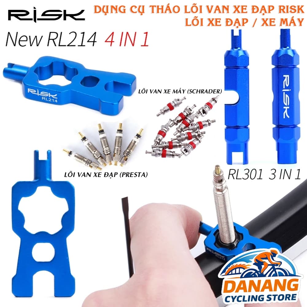 Dụng Cụ Tháo Lõi Van Xe Đạp & Xe Máy RISK Phụ Kiện Sửa Xe Lõi van xe đạp xe máy