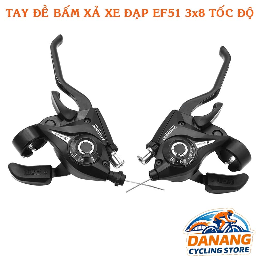 Tay Đề Bấm Xả Phanh Tích Hợp Xe Đạp ST EF51 3×8 Tốc Độ Cho MTB Touring