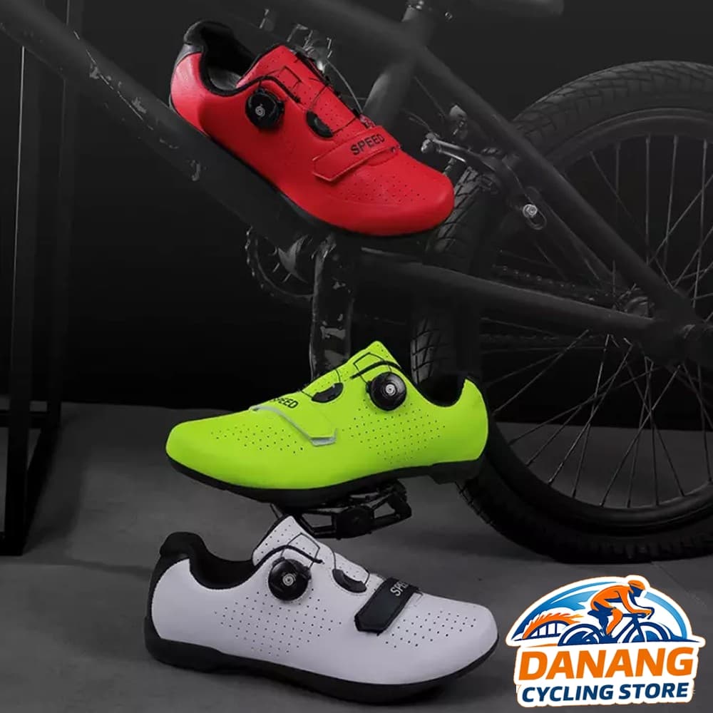 Giày Đạp Xe Thể Thao Road MTB SPEED 1 Khóa Vặn Dễ Điều Chỉnh (Giày Không Can)