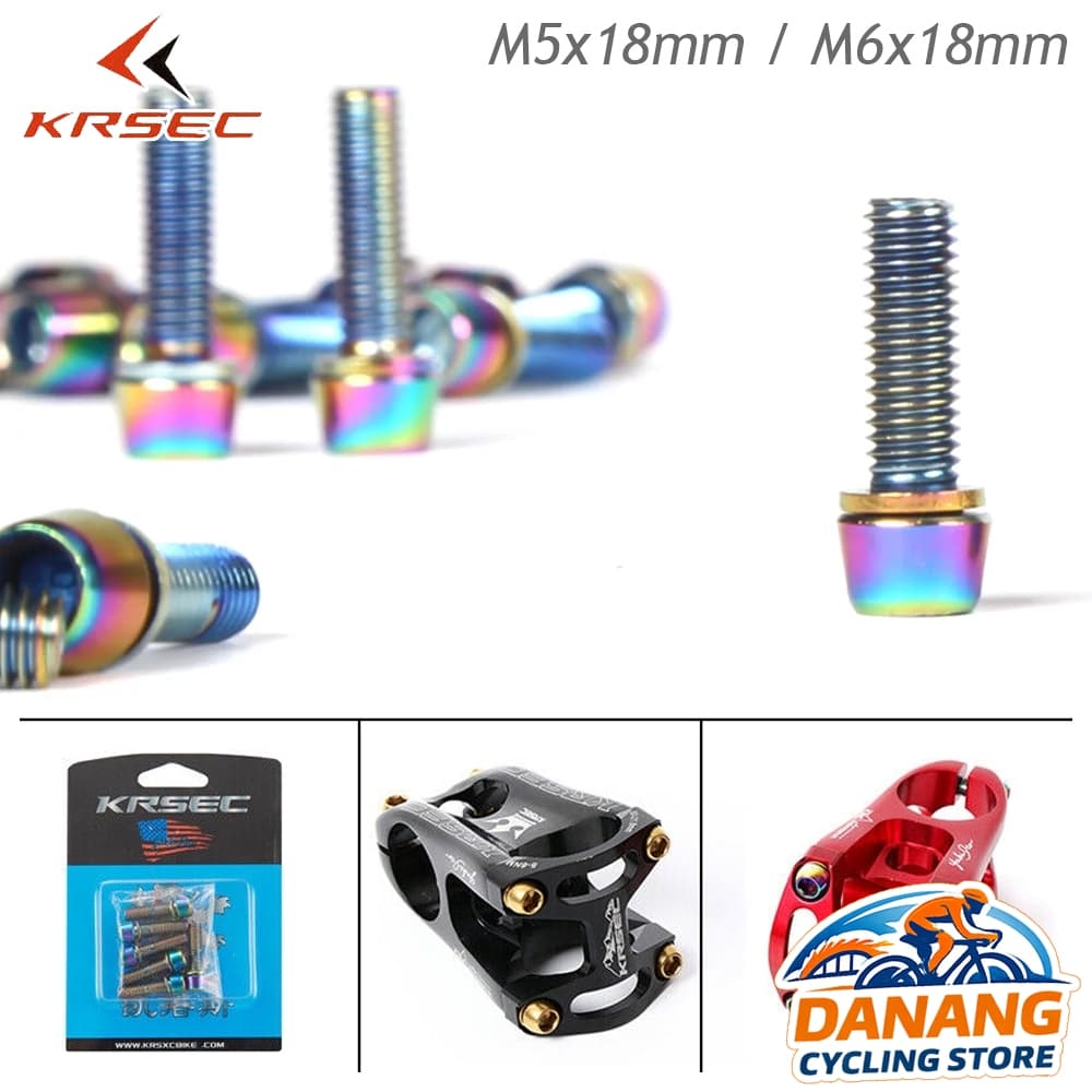 Bộ 6 Ốc Vít Xe Đạp KRSEC M5x18mm M6x18mm Phụ Kiện Lắp Ráp Xe Đạp