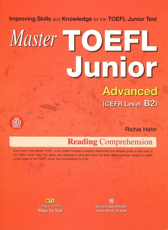 Sách Master TOEFL Junior Advanced Level B2 Kèm CD