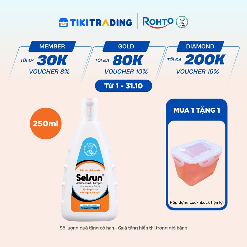 Dầu gội Selsun chống gàu sạch gàu &hết ngứa da đầu Selsun Anti Dandruff Shampoo 250ml