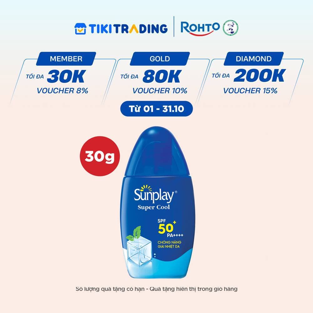 Kem chống nắng Sunplay mát lạnh giải nhiệt dạng sữa Sunplay Super Cool SPF 50 PA 30g