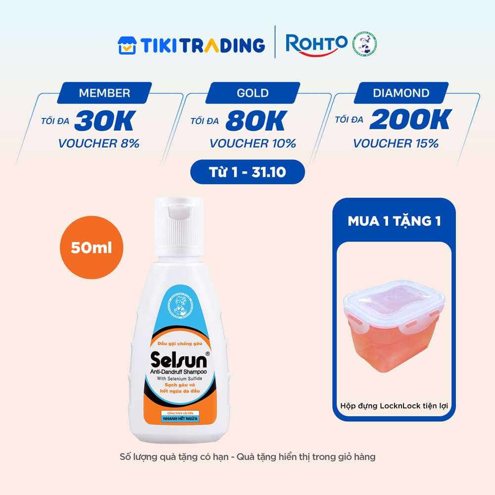 Dầu gội Selsun chống gàu sạch gàu &hết ngứa da đầu Selsun Anti Dandruff Shampoo 50ml