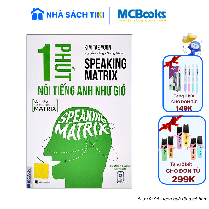 Sách Speaking Matrix 1 Phút Nói Tiếng Anh Như Gió