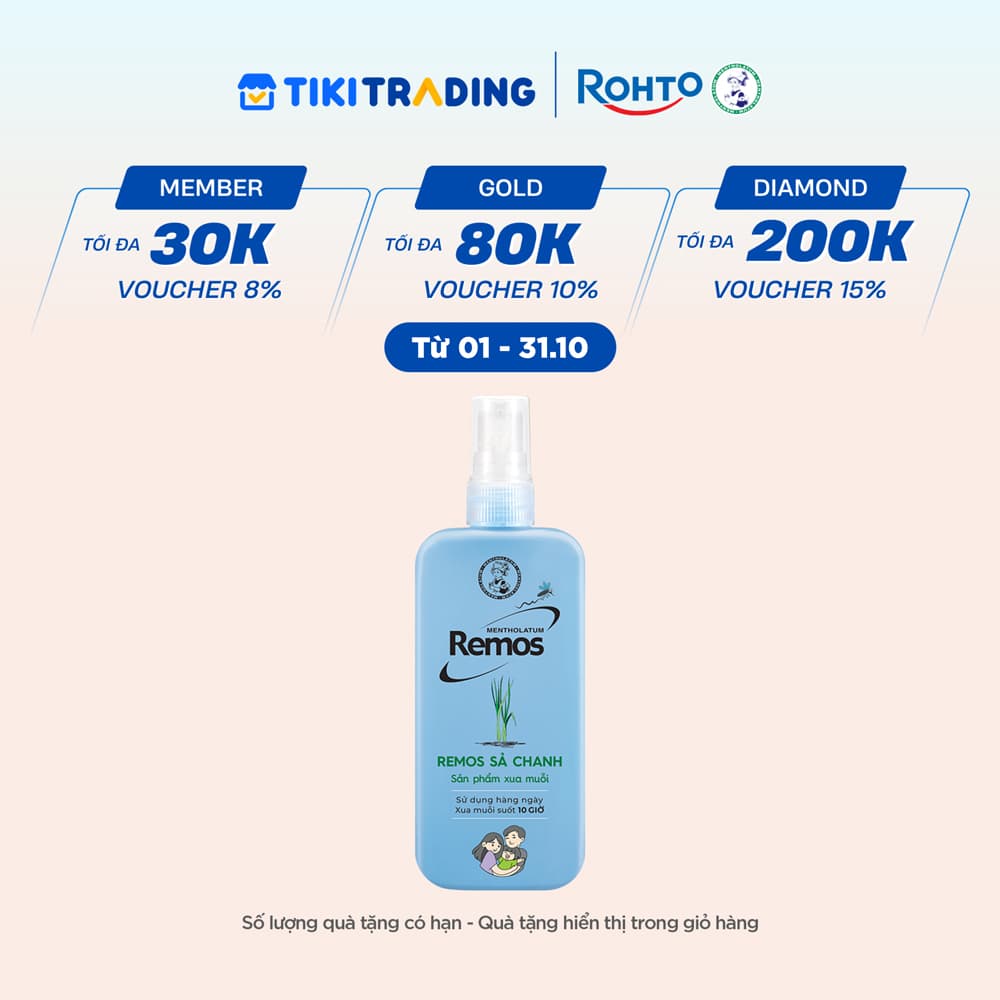 Xịt chống muỗi Rohto Mentholatum Remos Hương Sả Chanh 150ml