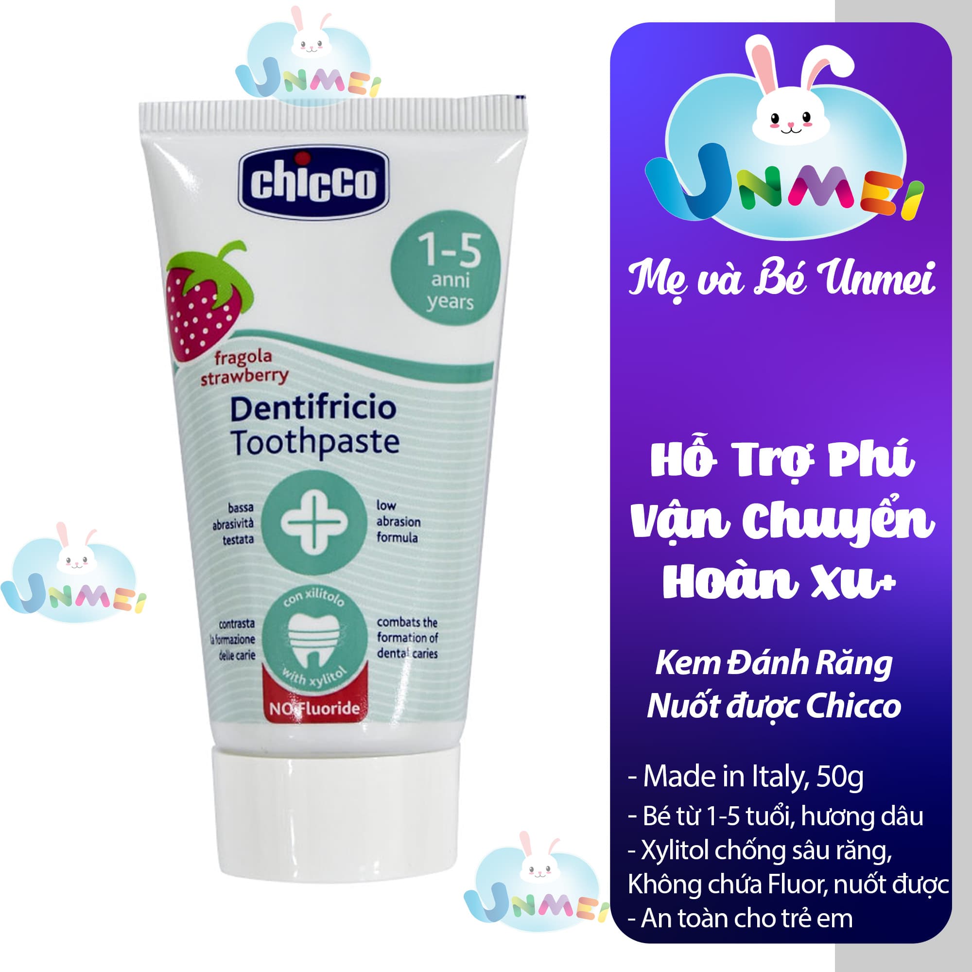 Kem Đánh Răng Hương Dâu 12M Chicco