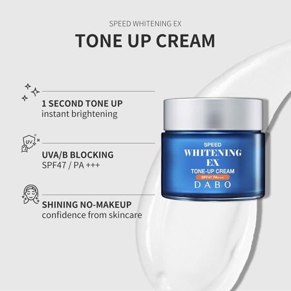 Kem dưỡng chống nám trắng da nhanh nâng tone chống nắng Dabo Speed Whitening Ex Tone Up Cream Hàn Quốc