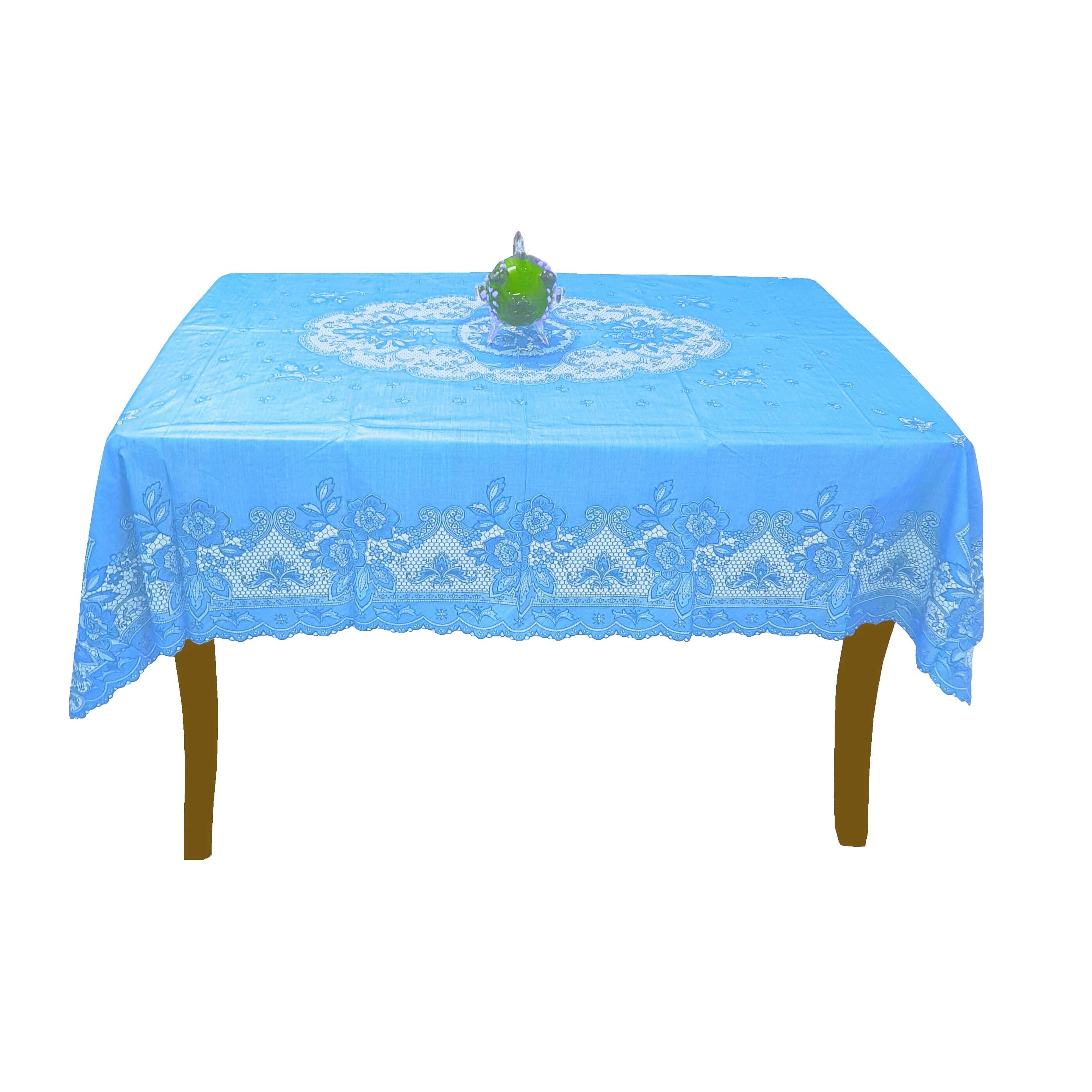 KHĂN TRẢI BÀN PAULEE FY 116 XANH BIỂN 135 cm x 180 cm Nhựa PVC dẻo Không thấm nước Dễ vệ sinh