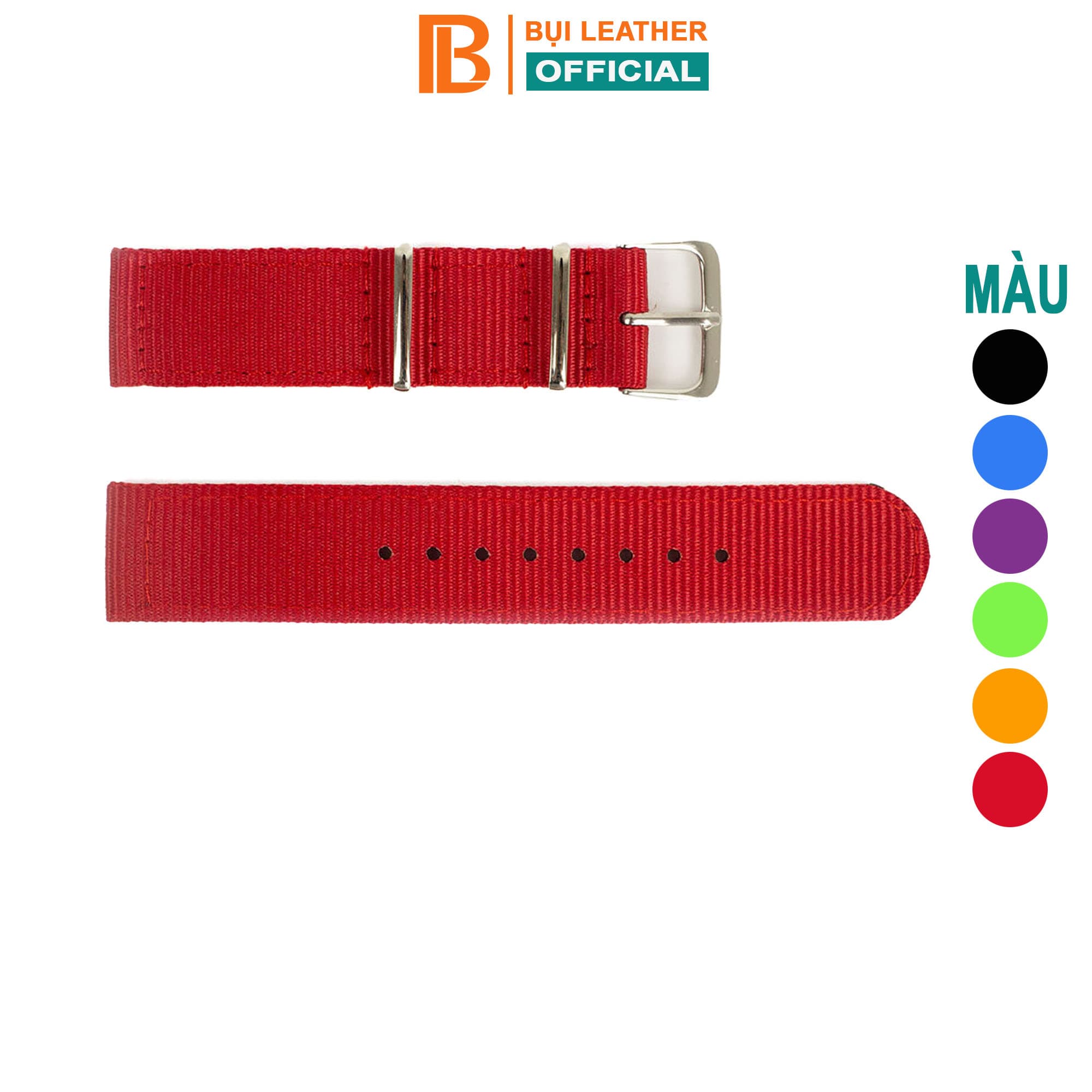 Dây đồng hồ nato vải dù D121 cỡ 18mm 20mm 22mm thoải mái đi trời mưa lắp cho dây đeo đồng hồ dw rolex hublot orient seiko casio D10 22MM