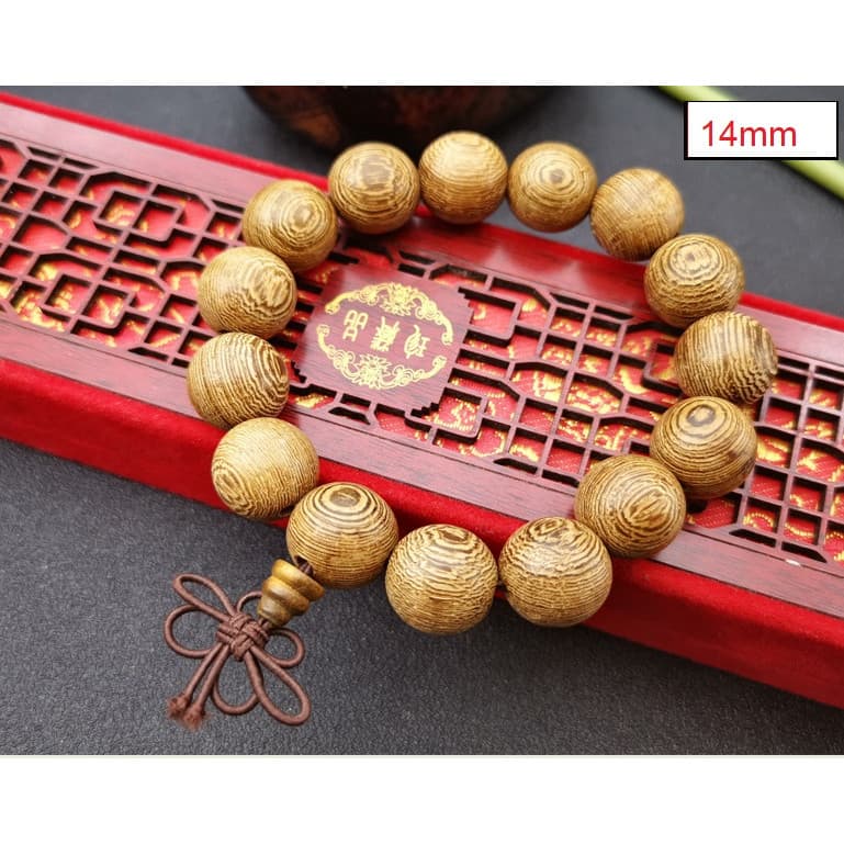Vòng Tay Phong Thủy Nam Nữ Vòng Tay Gỗ Đàn Hương 14mm