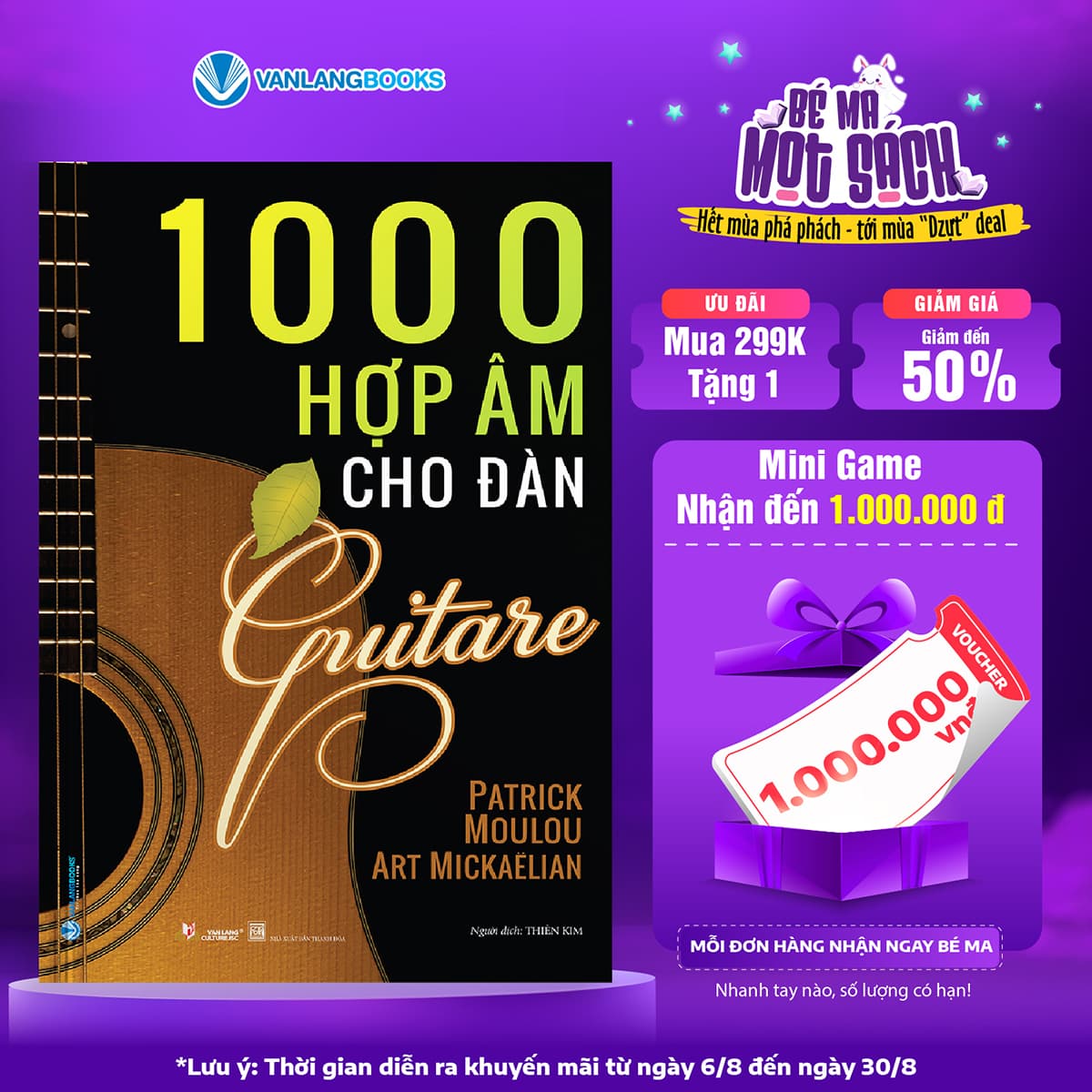 Sách 1000 Hợp Âm Cho Đàn Guitare Tái Bản