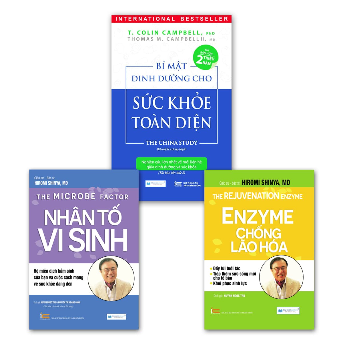 Combo Sách Dinh Dưỡng Hay Nhất Mọi Thời Đại Bí Mật Dinh Dưỡng Cho Sức Khỏe Toàn Diện Nhân Tố Vi Sinh Enzyme Chống Lão Hóa Đẩy Lùi Tuổi Tác Tiếp Thêm Sức Sống Mới Cho Tế Bào Tái Bản 2020