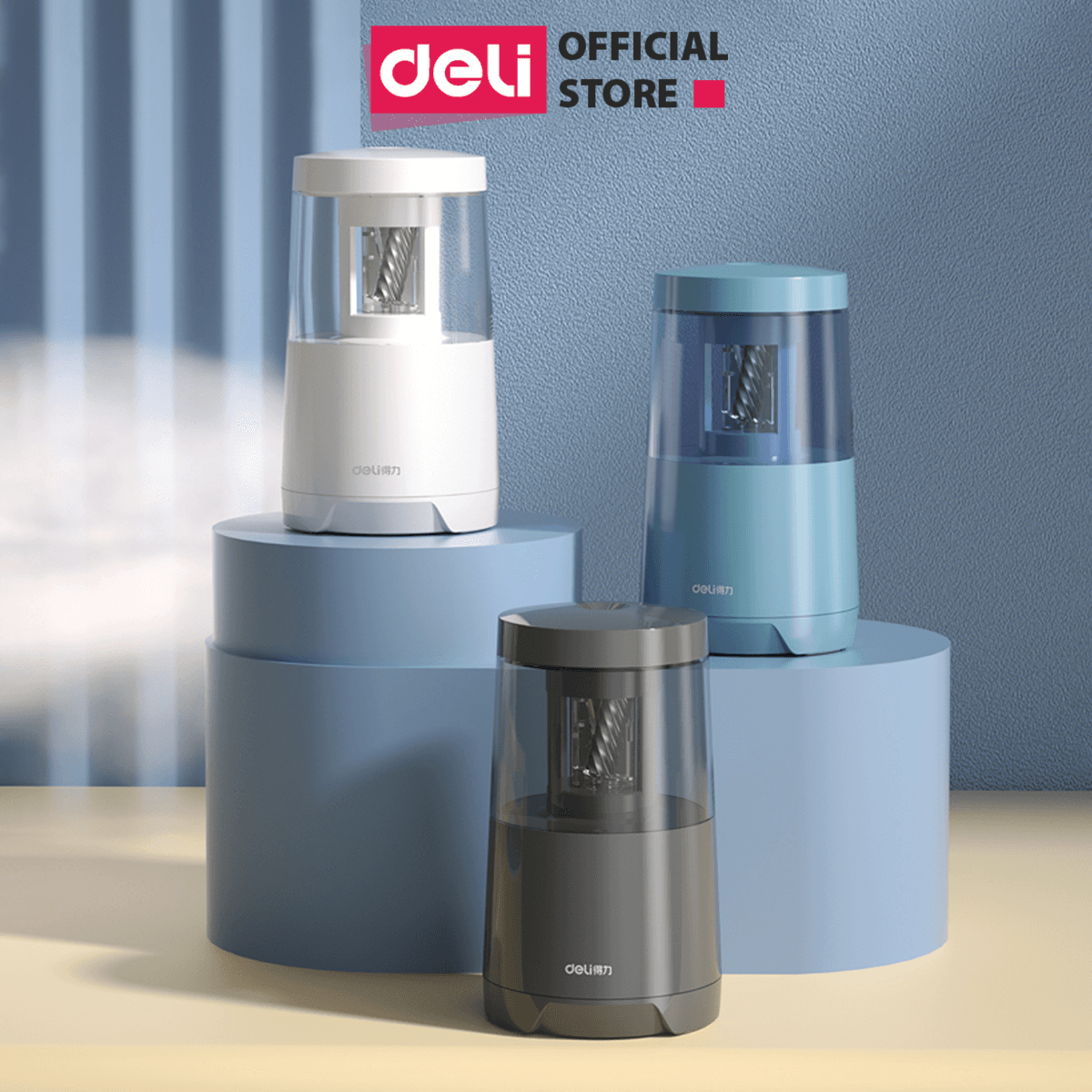 Gọt Bút Chì Điện Tự Động Deli 1 Chiếc 502 Size to Trắng VA5