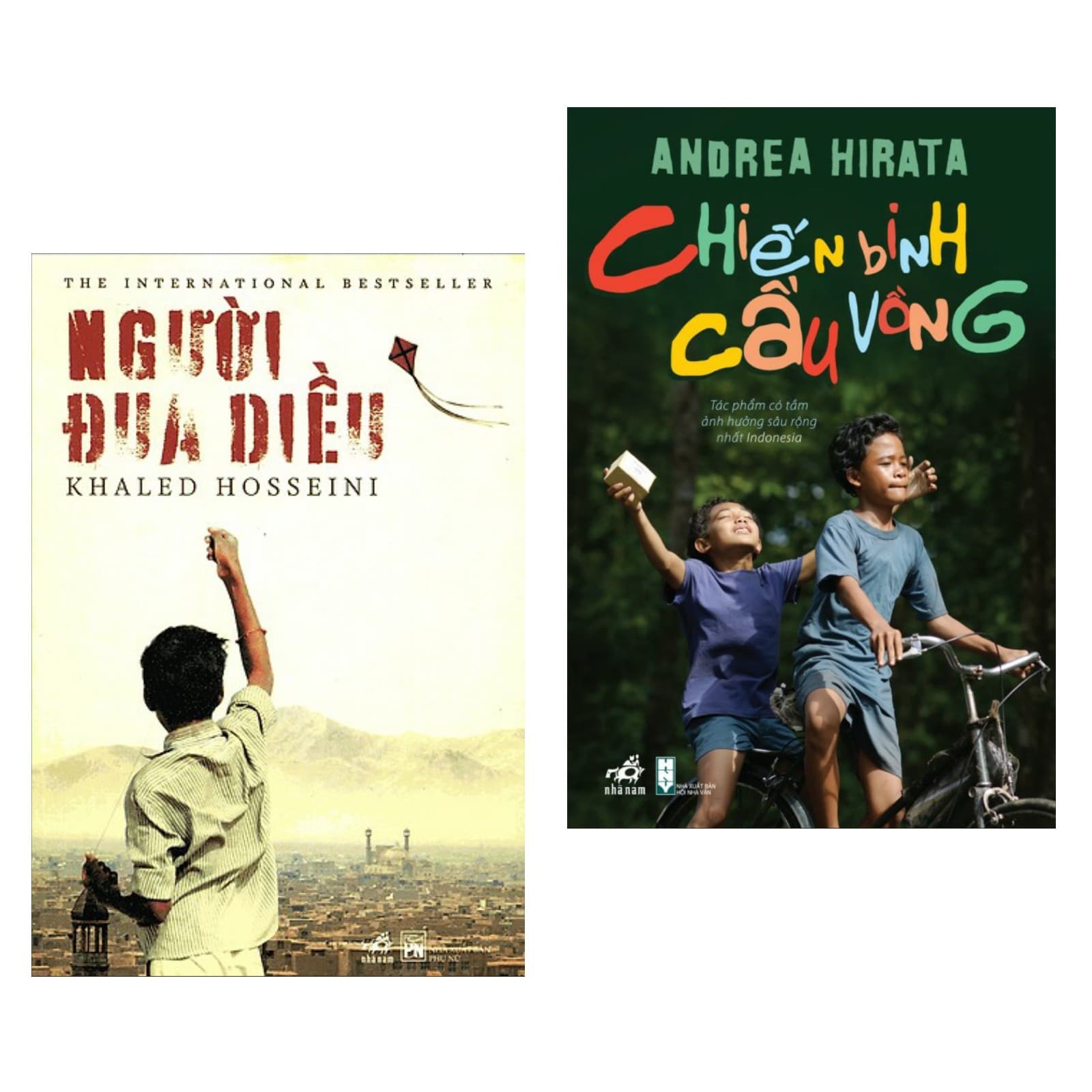 Combo 2 cuốn sách văn học hay nhất Người Đua Diều Chiến Binh Cầu Vồng Tặng kèm Bookmark Happy Life