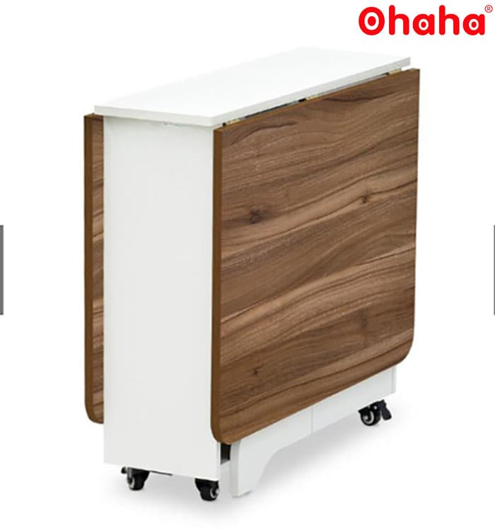 Bàn ăn gấp gọn thông minh đa năng Ohaha BA006 Có bánh xe