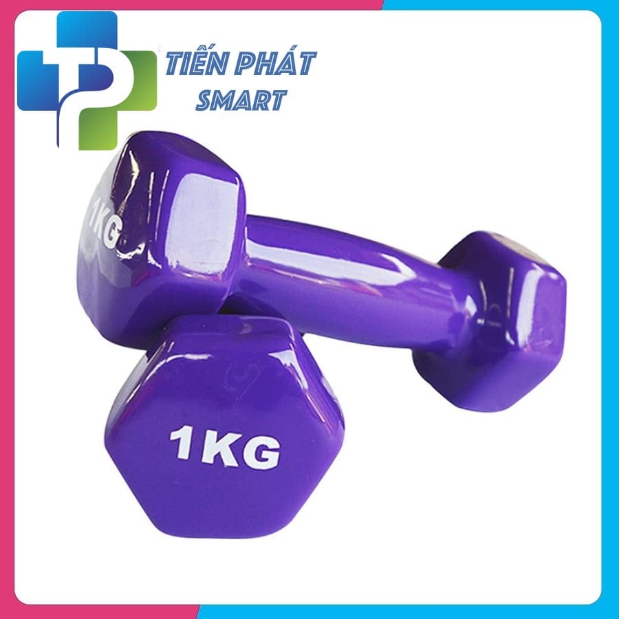 Bộ Tạ Loại 1kg bọc cao su Tổng 2kg