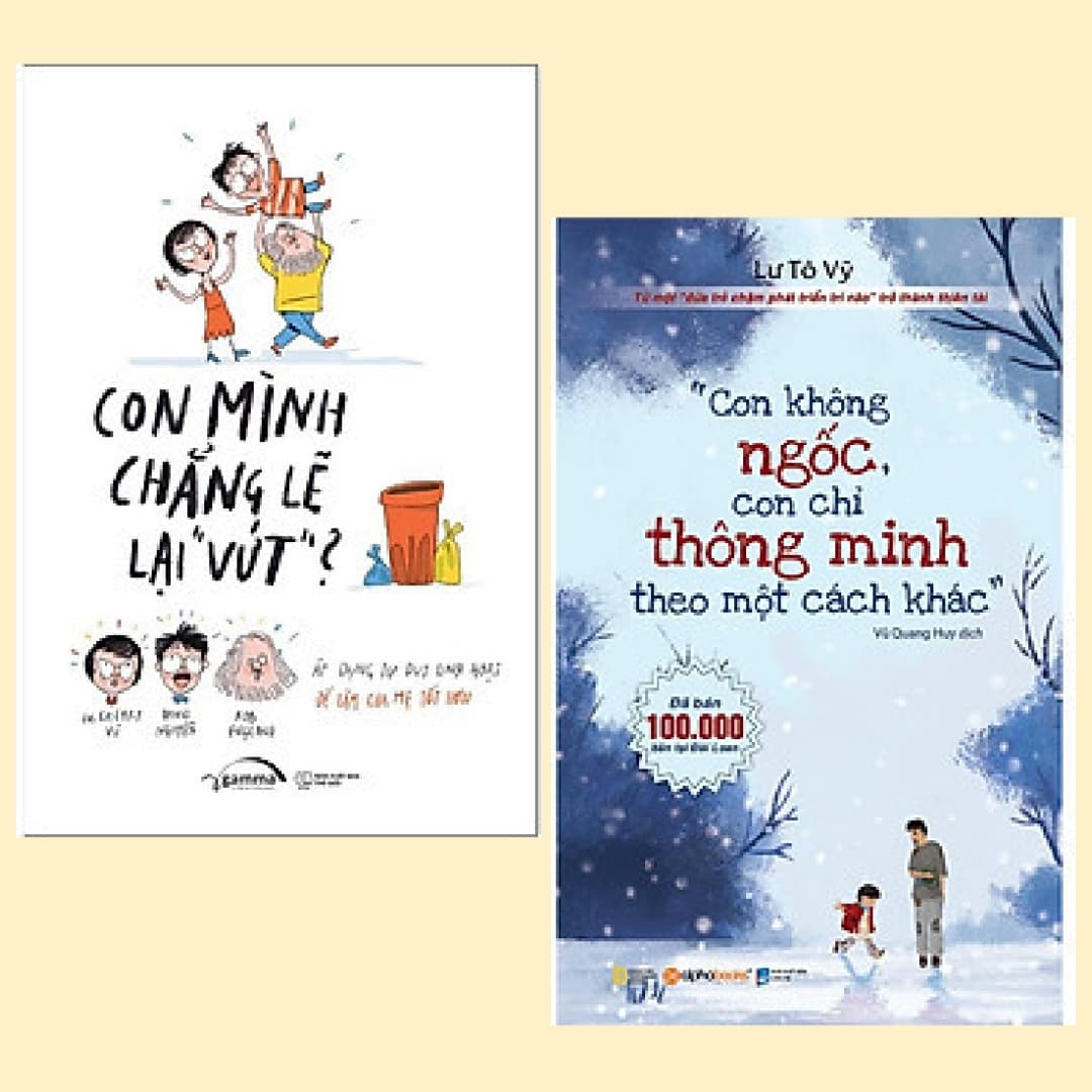 Combo 2 cuốn cẩm nang nuôi con Con Mình Chẳng Lẽ Lại Vứt Con Không Ngốc Con Chỉ Thông Minh Theo Một Cách Khác