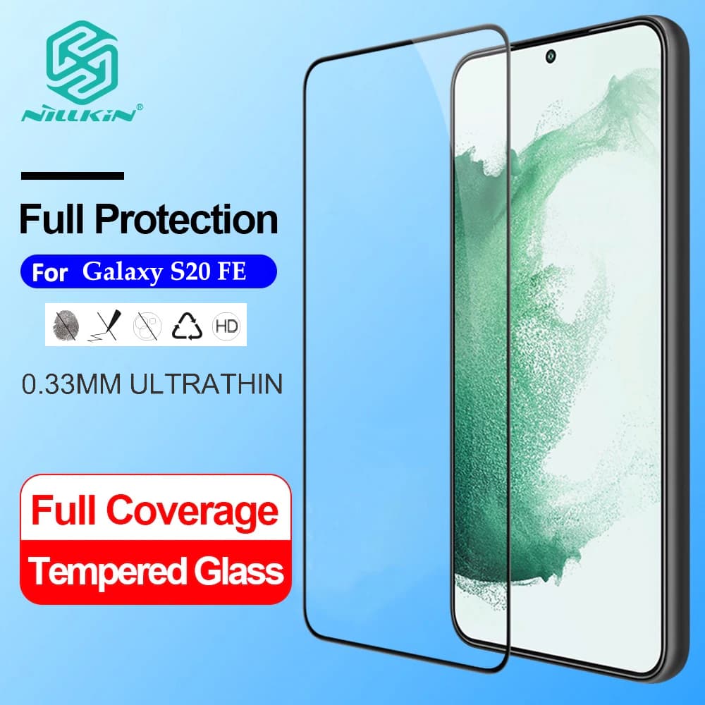Miếng dán kính cường lực Samsung Galaxy S20 FE hiệu Nillkin Amazing CP Pro full màn hình 3D mỏng 0.3mm Kính ACC Japan Chống Lóa Hạn Chế Vân Tay Đen