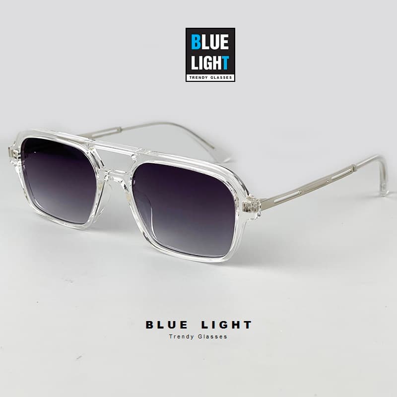 Kính Râm Kính Mát Nam Nữ GM Dáng Vuông Nhỏ Mắt Vàng Xanh Ombre Đen Gọng Trong Suốt BLUE LIGHT Đen Ombre