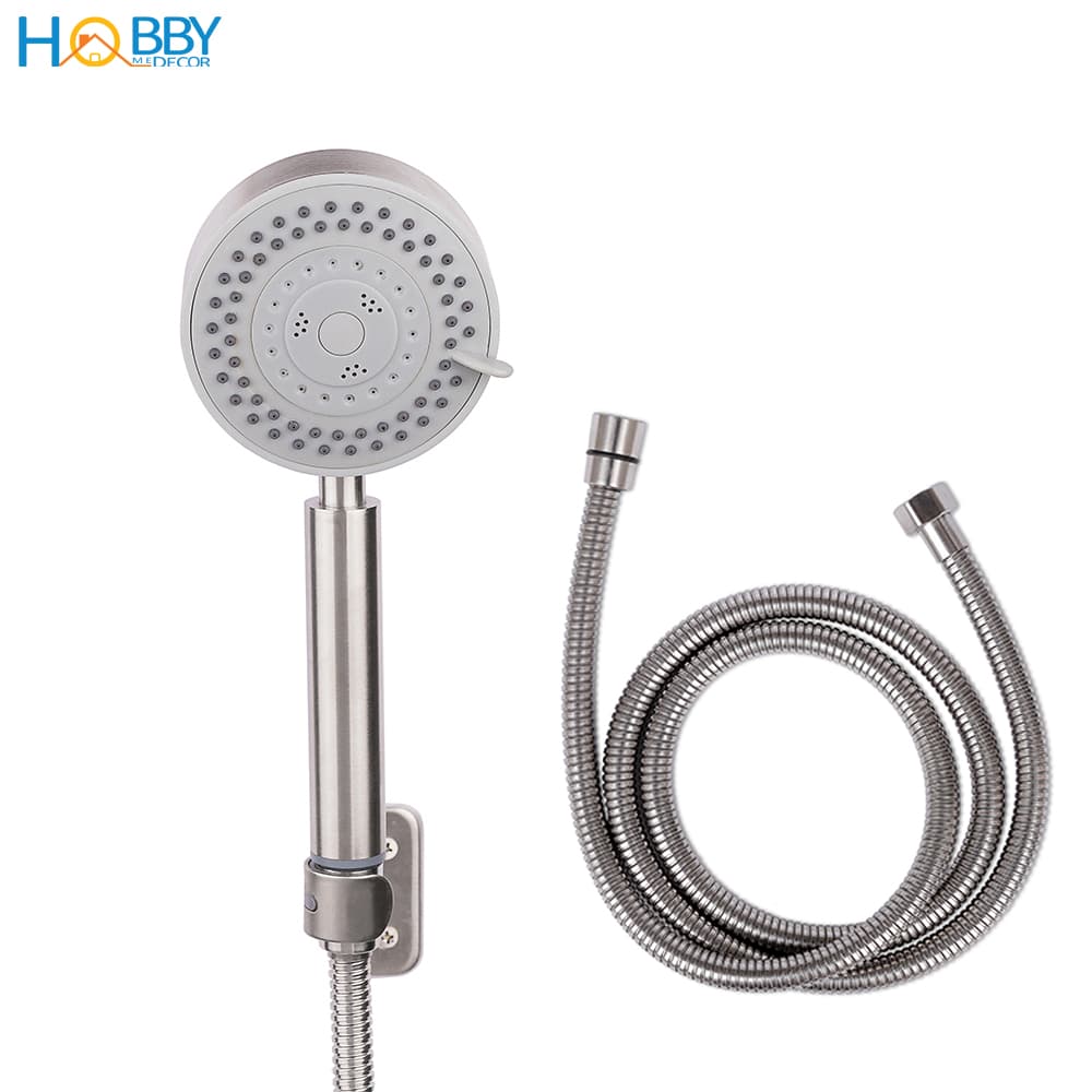 Vòi hoa sen cầm tay 5 chế độ inox 304 có dây sen Hobby Home Decor BST1 Dây sen 1.5m