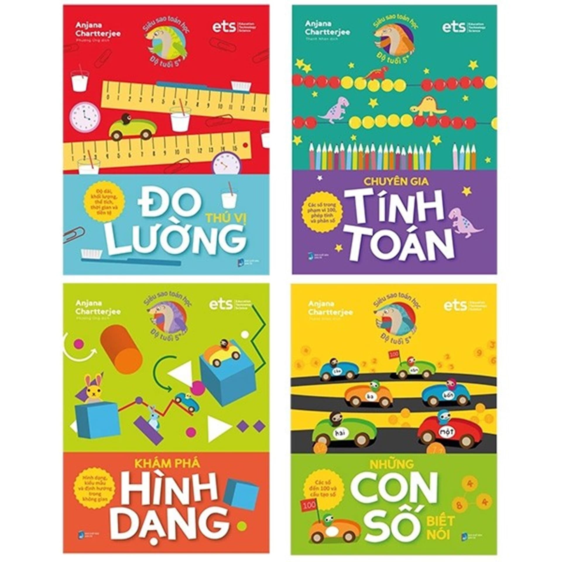 Bộ Sách Siêu Sao Toán Học Bộ 4 Cuốn Chuyên Gia Tính Toán Những Con Số Biết Nói Đo Lường Thú Vị Khám Phá Hình Dạng