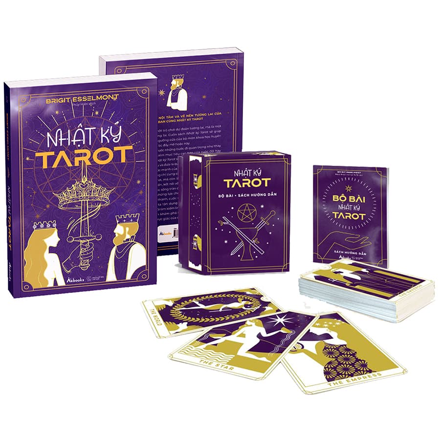 COMBO TỰ HỌC TAROT Sách Nhật ký Tarot Bộ Bài &Sách Hướng Dẫn Tái bản 2022