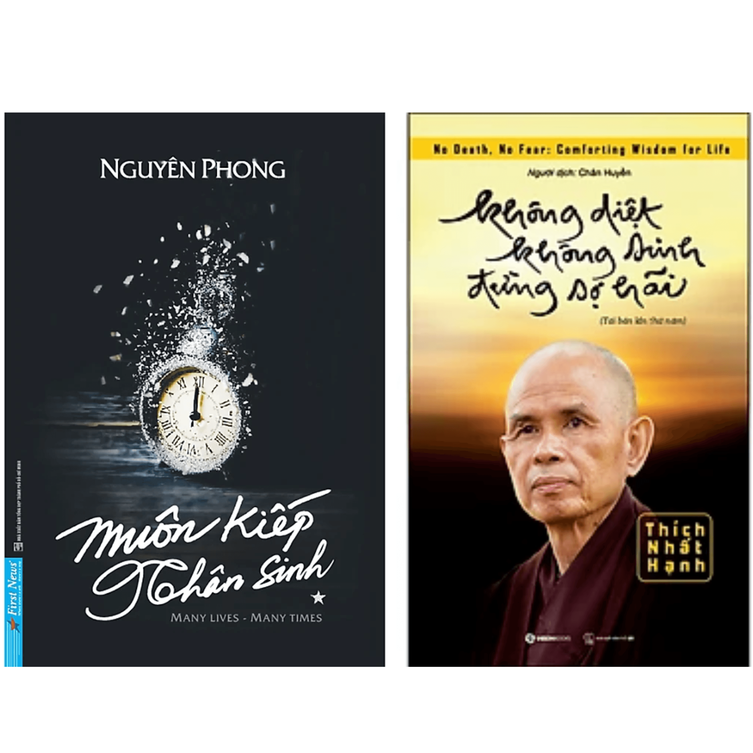 Combo 2Q Muôn Kiếp Nhân Sinh Không Diệt Không Sinh Đừng Sợ Hãi Thích Nhất Hạnh Top Sách Tâm Linh Bán Chạy