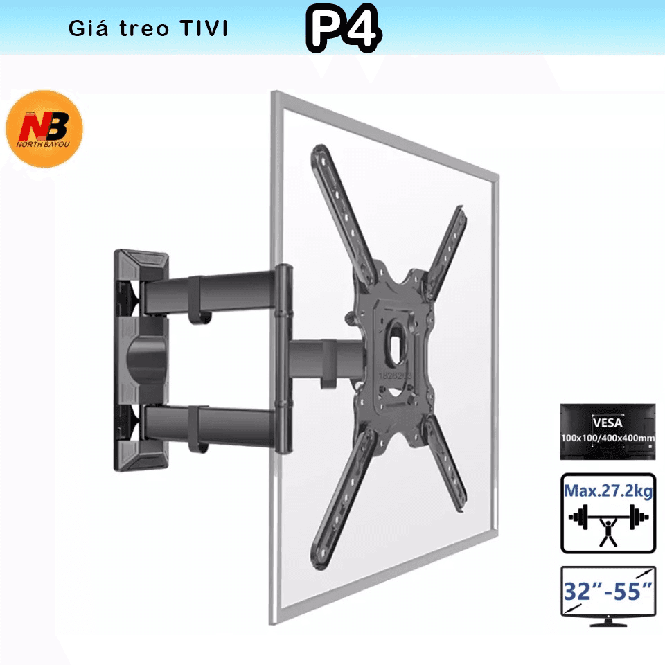 Giá Treo Tivi Góc Xoay Nhập Khẩu North Bayou P4 32 55inch