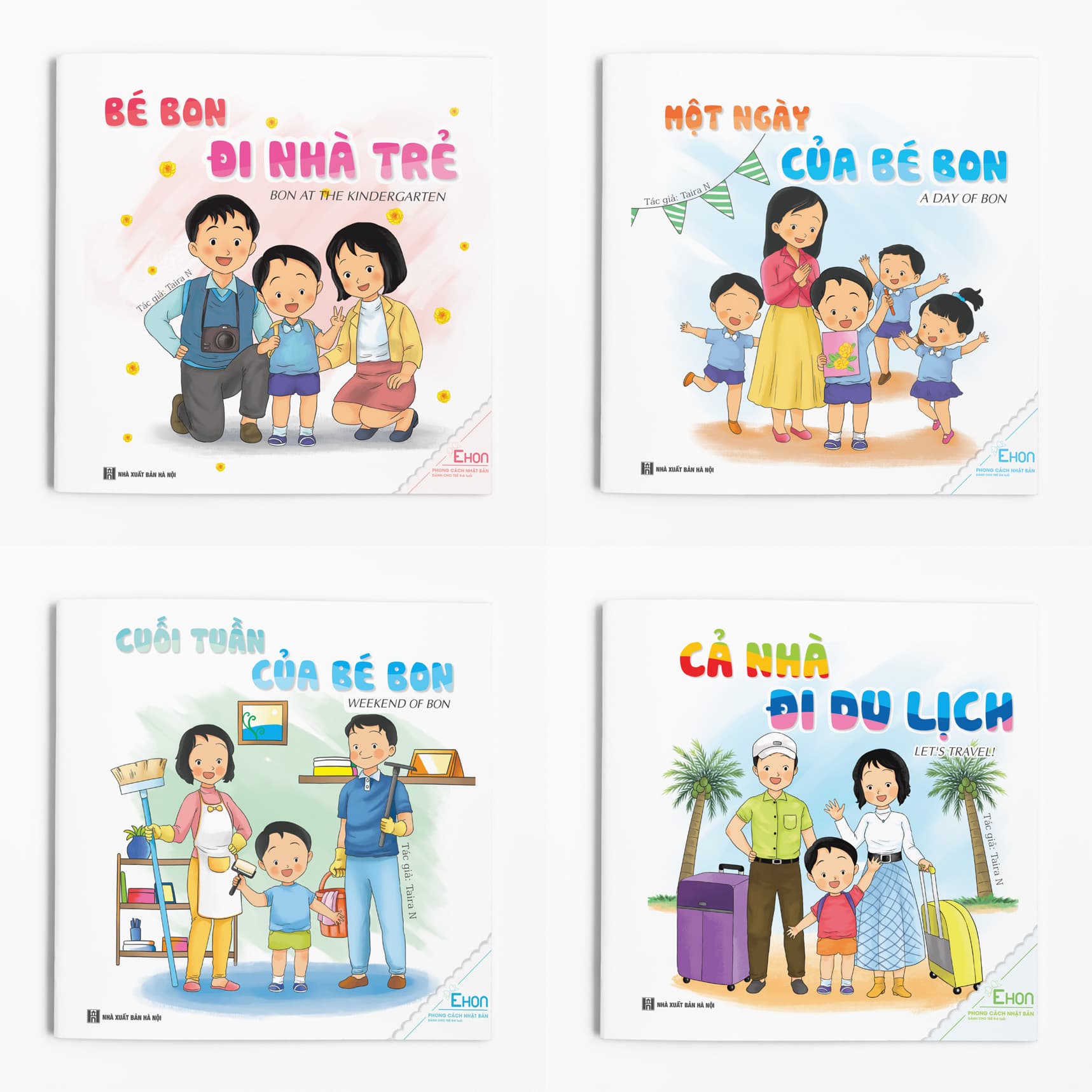 Combo 4 cuốn Ehon Kỹ năng Truyện của Bon