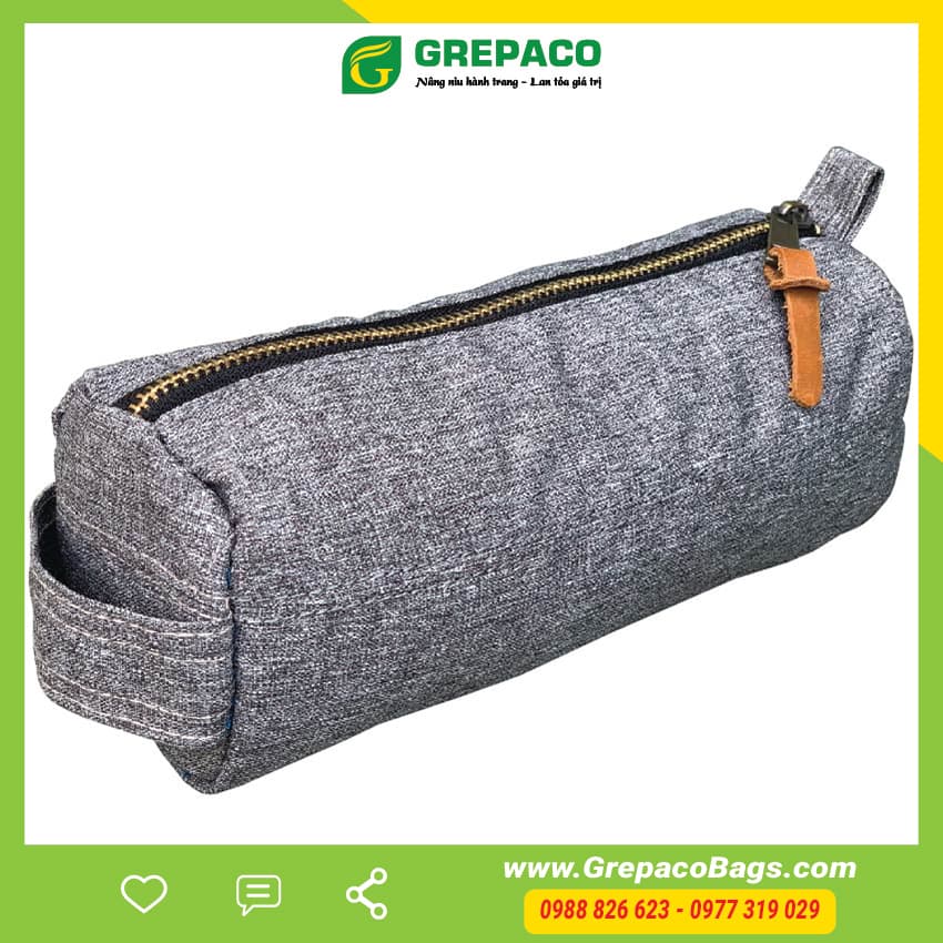 Hộp Đựng Bút Bằng Vải Đẹp Cao Cấp Đa Năng Giá Rẻ Dành Cho Học Sinh Văn Phòng Xám