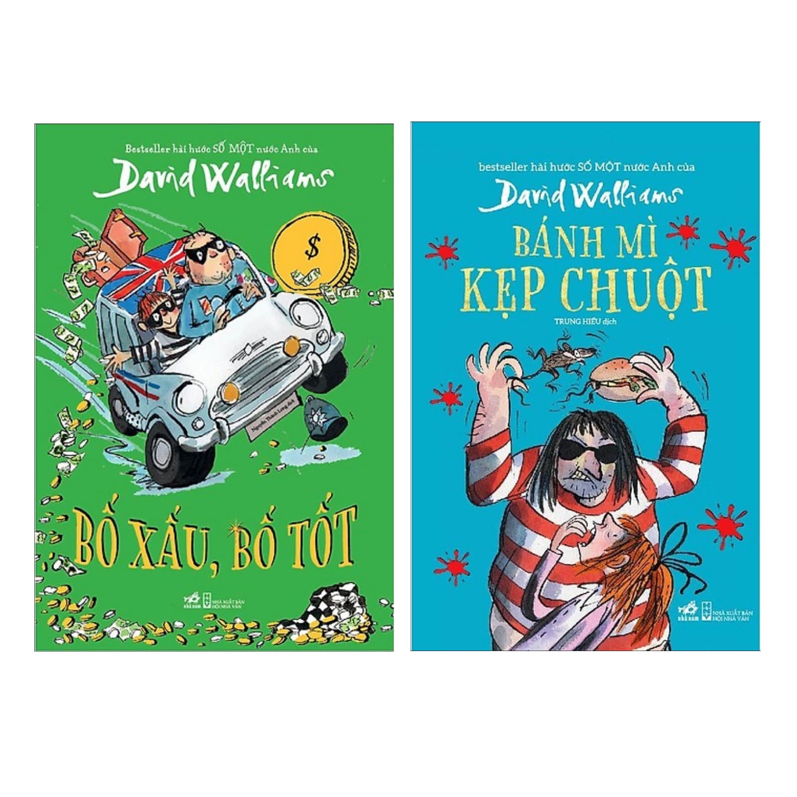 Combo 2 Cuốn Bánh Mì Kẹp Chuột Bố Xấu Bố Tốt Tặng kèm Bookmark Happy Life