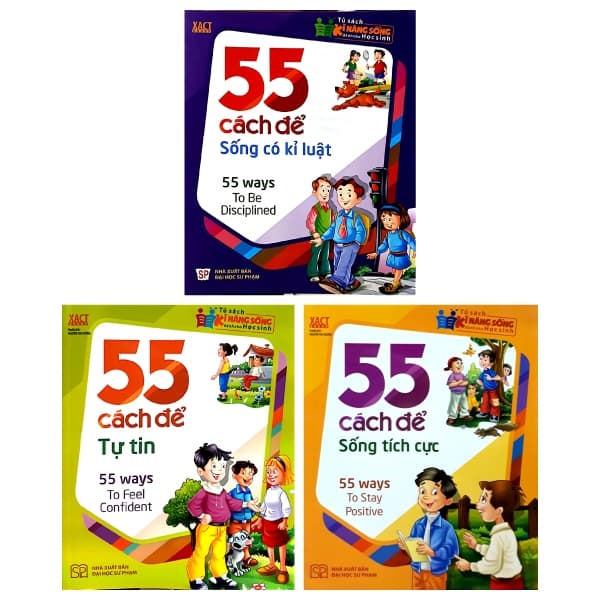 Combo 55 Cách Để Sống Có Kỷ Luật 55 Cách Để Sống Tích Cực 55 Cách Để Tự Tin Bộ 3 Cuốn