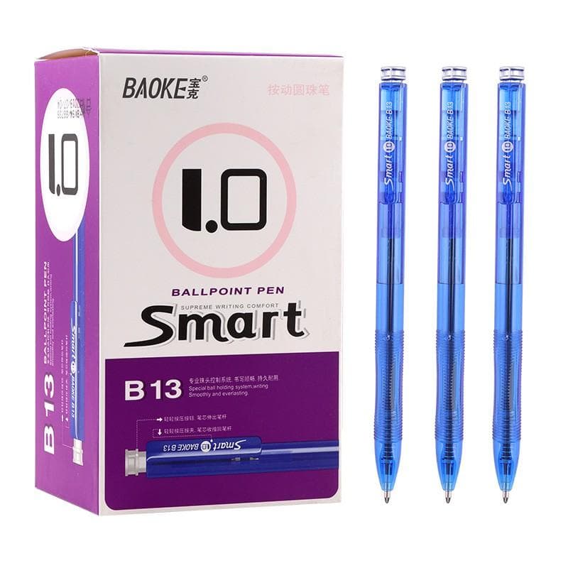 Hộp 48 Cây Bút Bi 0.1mm BAOKEB13 Xanh Hộp 48 Cây