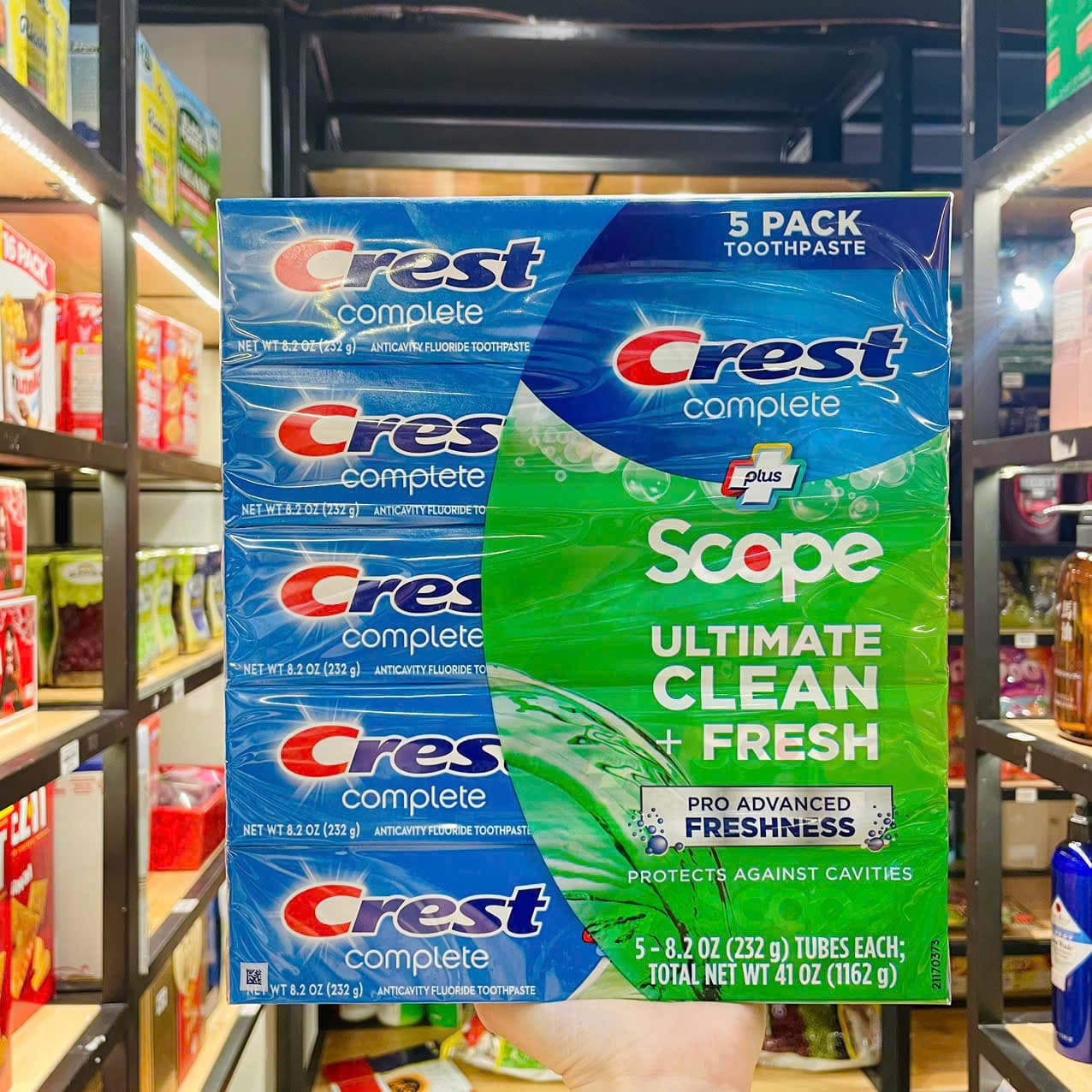 SET KEM ĐÁNH RĂNG CREST COMPLETE MULTI BENEFIT EXTRA HƯƠNG TƯƠI MÁT 232Gx5