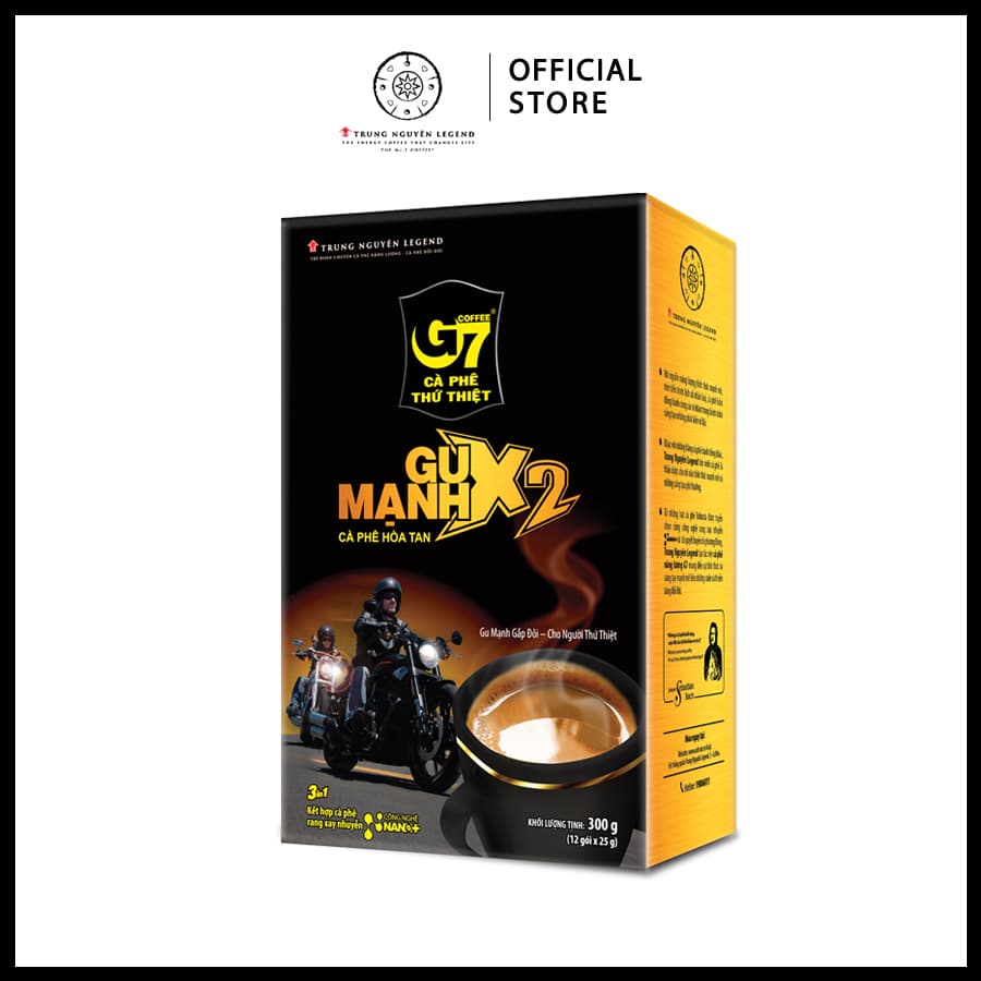 Trung Nguyên Legend Cà phê sữa hòa tan G7 3in1 gu mạnh Hộp 12 gói x 25gr