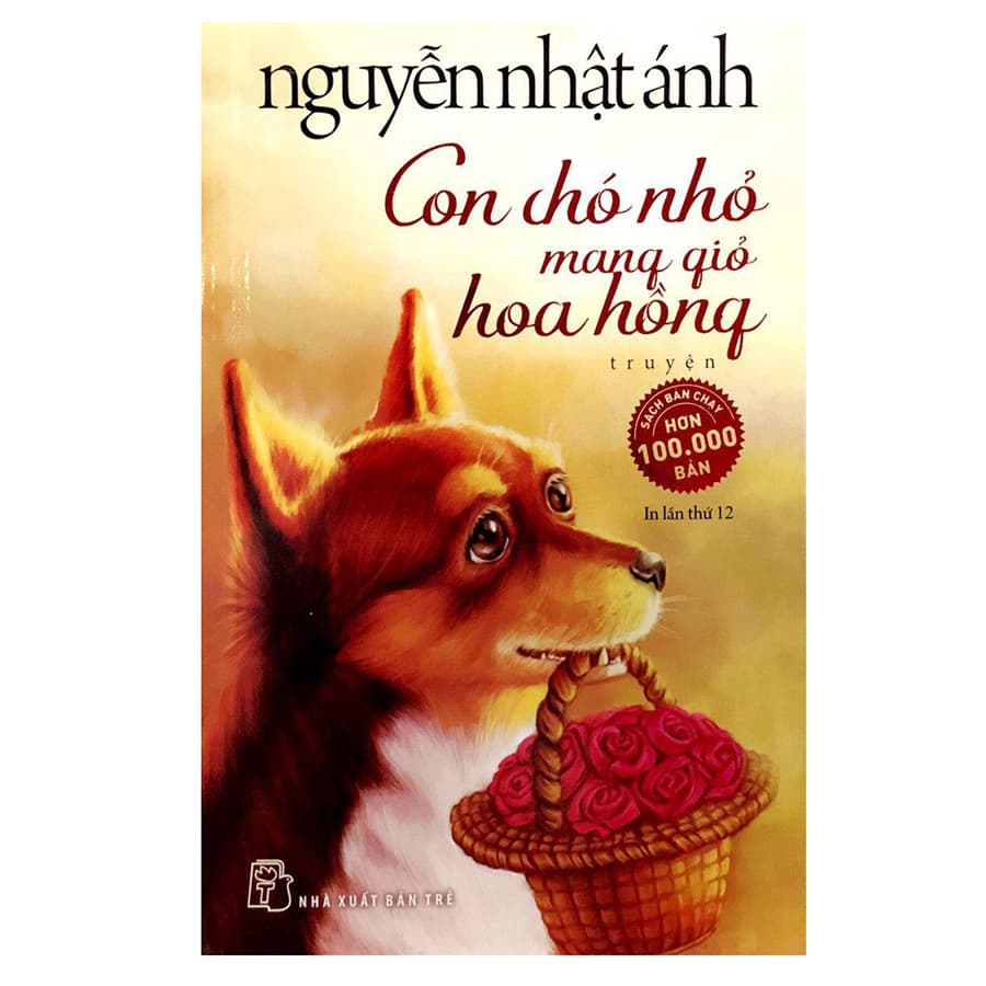 Sách Con Chó Nhỏ Mang Giỏ Hoa Hồng Bìa Mềm