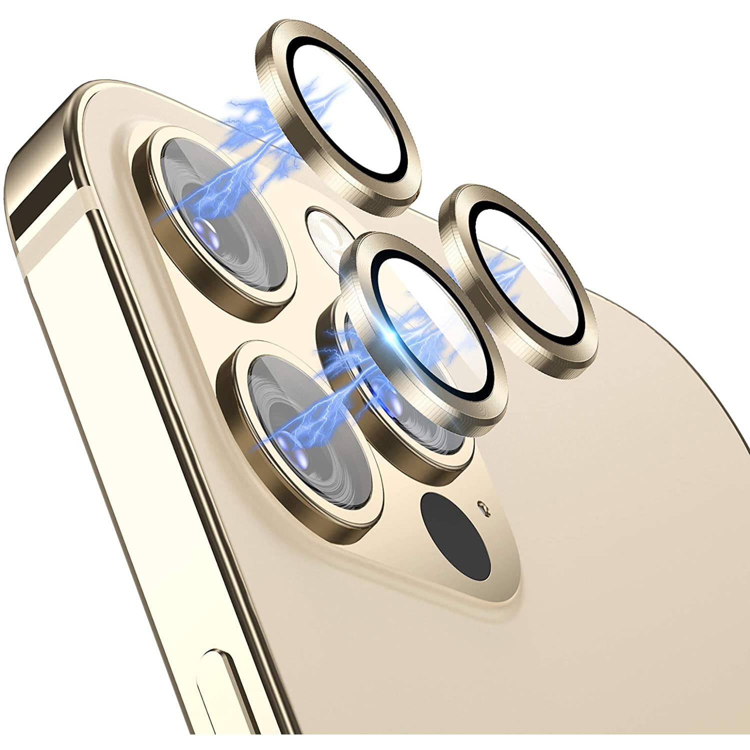 Bộ miếng dán kính cường lực bảo vệ Camera iPhone 12 Pro iPhone 11 Pro 11 Pro Max hiệu Wiwu Guard Lens Ring mang lại khả năng chụp hình sắc nét full HD độ cứng 9H chống trầy chống chụi &vân tay bảo vệ toàn diện hàng nhập khẩu Vàng