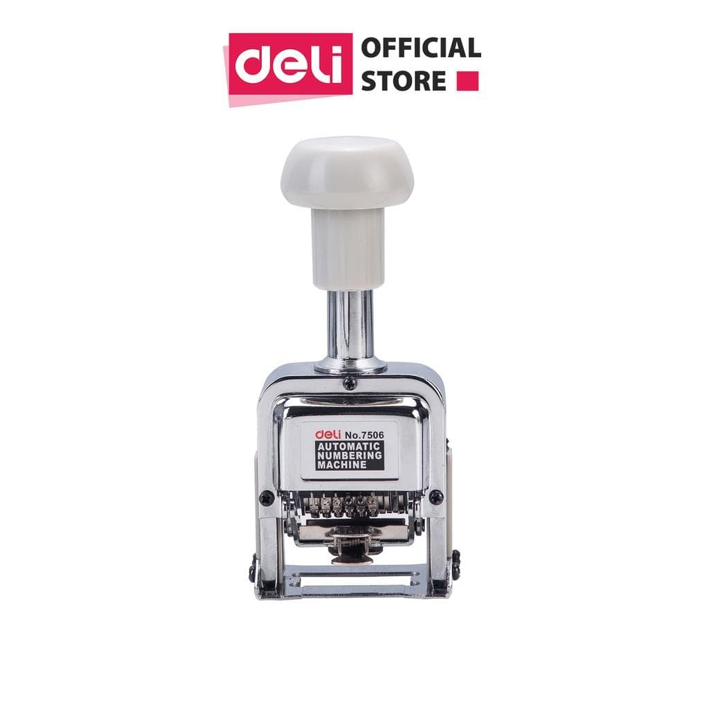 Dấu nhảy kim loại 6 số Deli Bạc 1 chiếc E7506