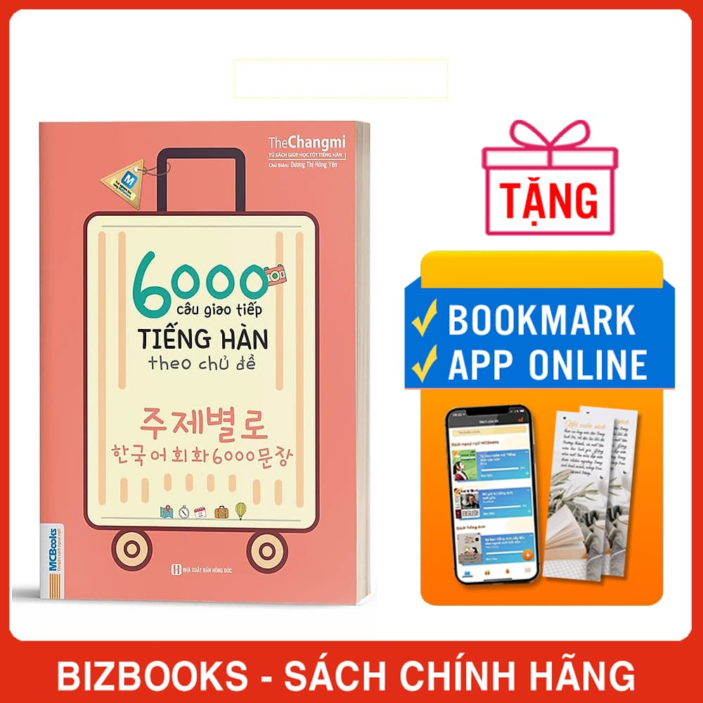 Sách 6000 Câu Giao Tiếp Tiếng Hàn Theo Chủ Đề Không kèm CD